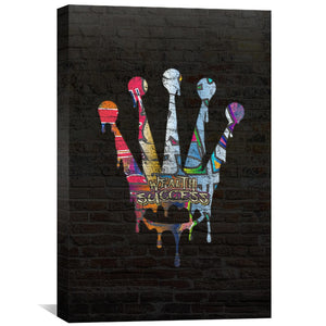 Graffiti Crown Canvas Art 30 x 45cm / Unframed Canvas Print Clock Canvas