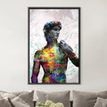 Graffiti David Canvas Art Clock Canvas