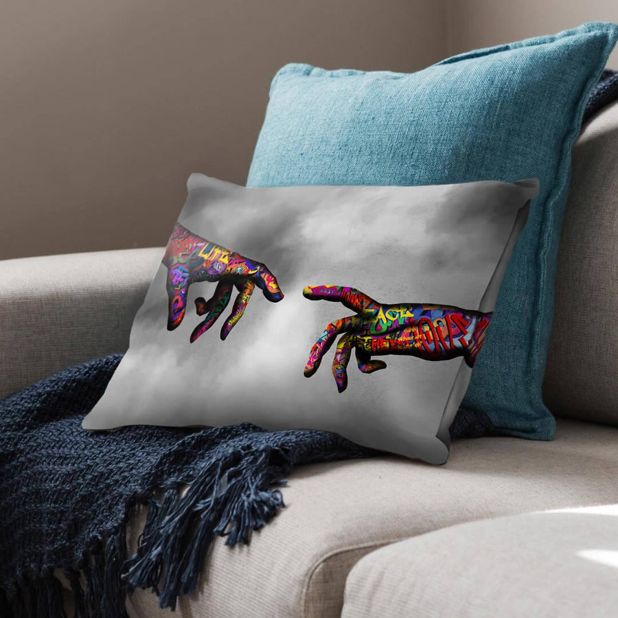 Graffiti Hand of God Cushion Cushion Cushion Landscape Clock Canvas