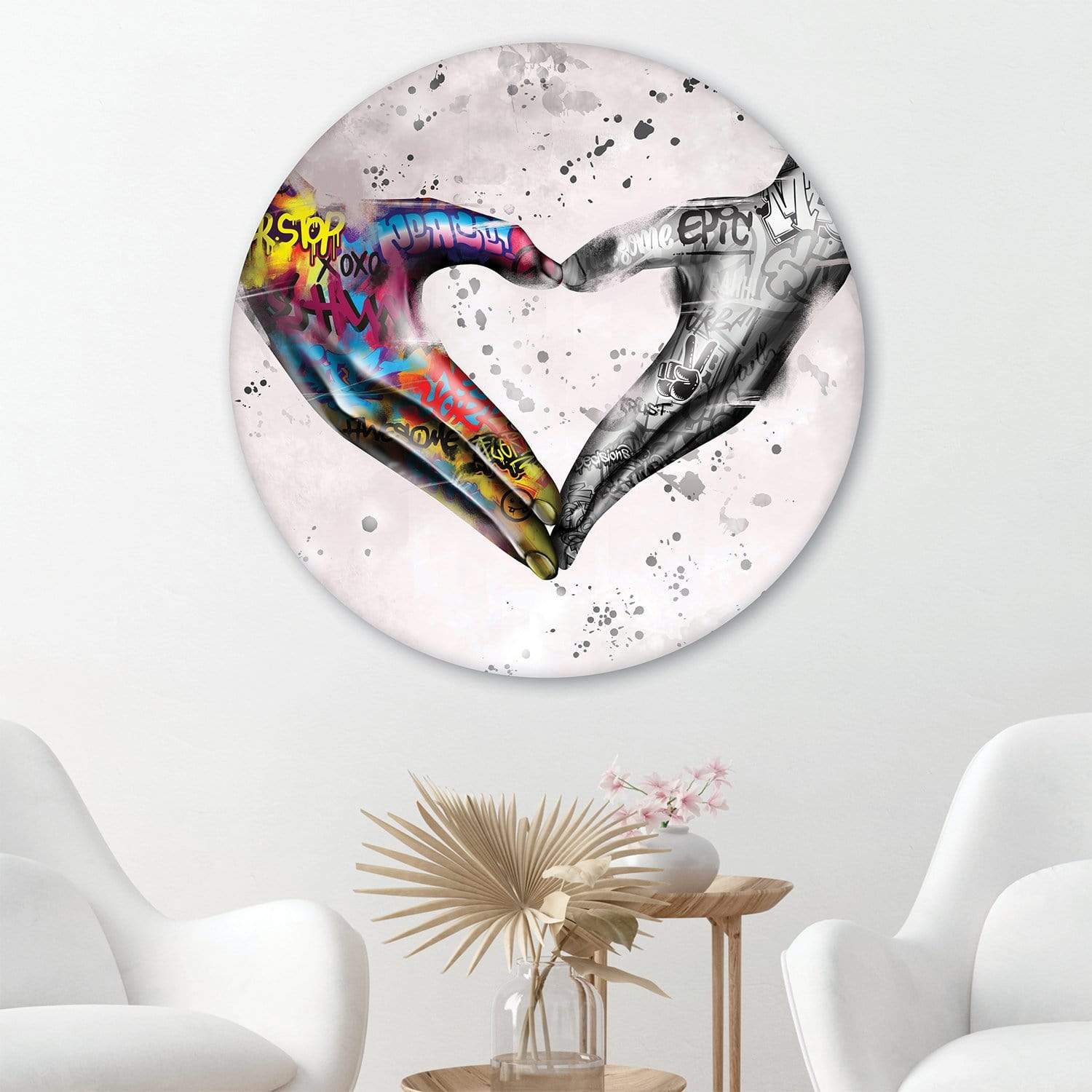 Graffiti Heart Canvas - Circle product thumbnail