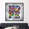 Graffiti Hope Canvas Art Clock Canvas