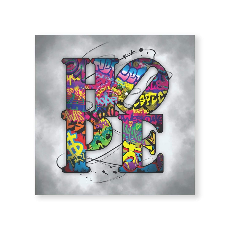 Graffiti Hope Canvas Art Clock Canvas