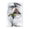 Graffiti Kiss Canvas Art Clock Canvas