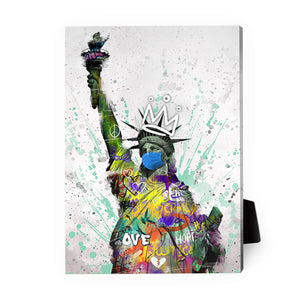 Graffiti Liberty Desktop Canvas Desktop Canvas 13 x 18cm Clock Canvas
