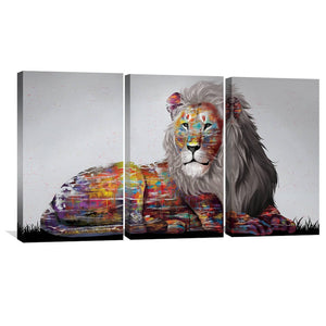 Graffiti Lion Canvas Art Clock Canvas