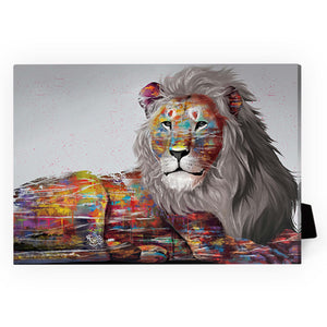 Graffiti Lion Desktop Canvas Desktop Canvas 18 x 13cm Clock Canvas