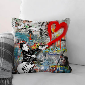 Graffiti Music Cushion Cushion Cushion Square Clock Canvas
