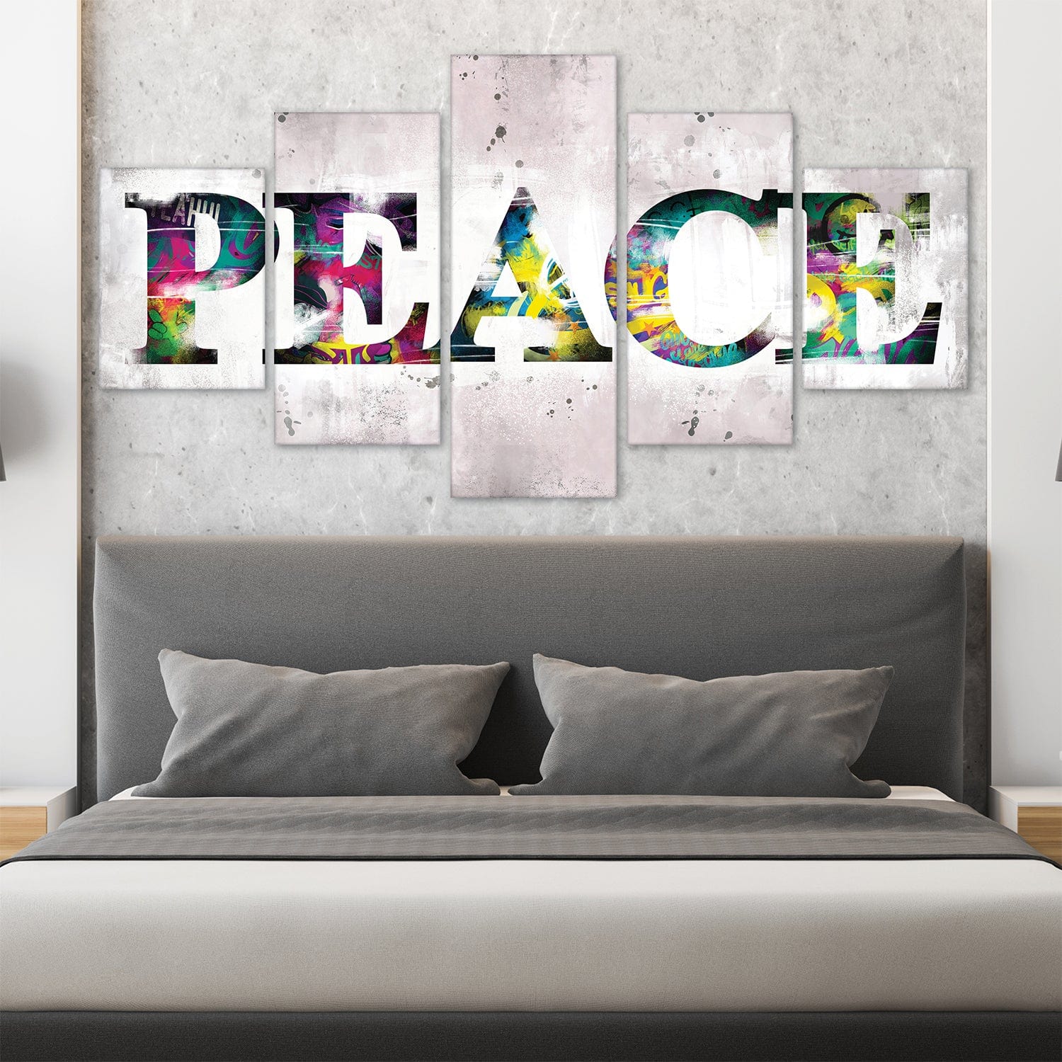 Graffiti Peace Canvas - 5 Panel product thumbnail