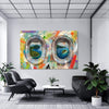 Graffiti Plane - Indonesia Clock Canvas