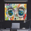 Graffiti Plane - Indonesia Clock Canvas