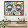 Graffiti Plane - New York Canvas Art Clock Canvas