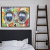 Graffiti Plane - New York Clock Canvas