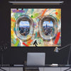 Graffiti Plane - New York Clock Canvas