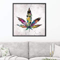 Graffiti Plant Canvas Art Clock Canvas