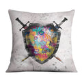 Graffiti Shield Cushion Cushion Cushion Square Clock Canvas