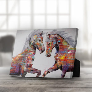 Graffiti Stallion Desktop Canvas Desktop Canvas 25 x 20cm Clock Canvas