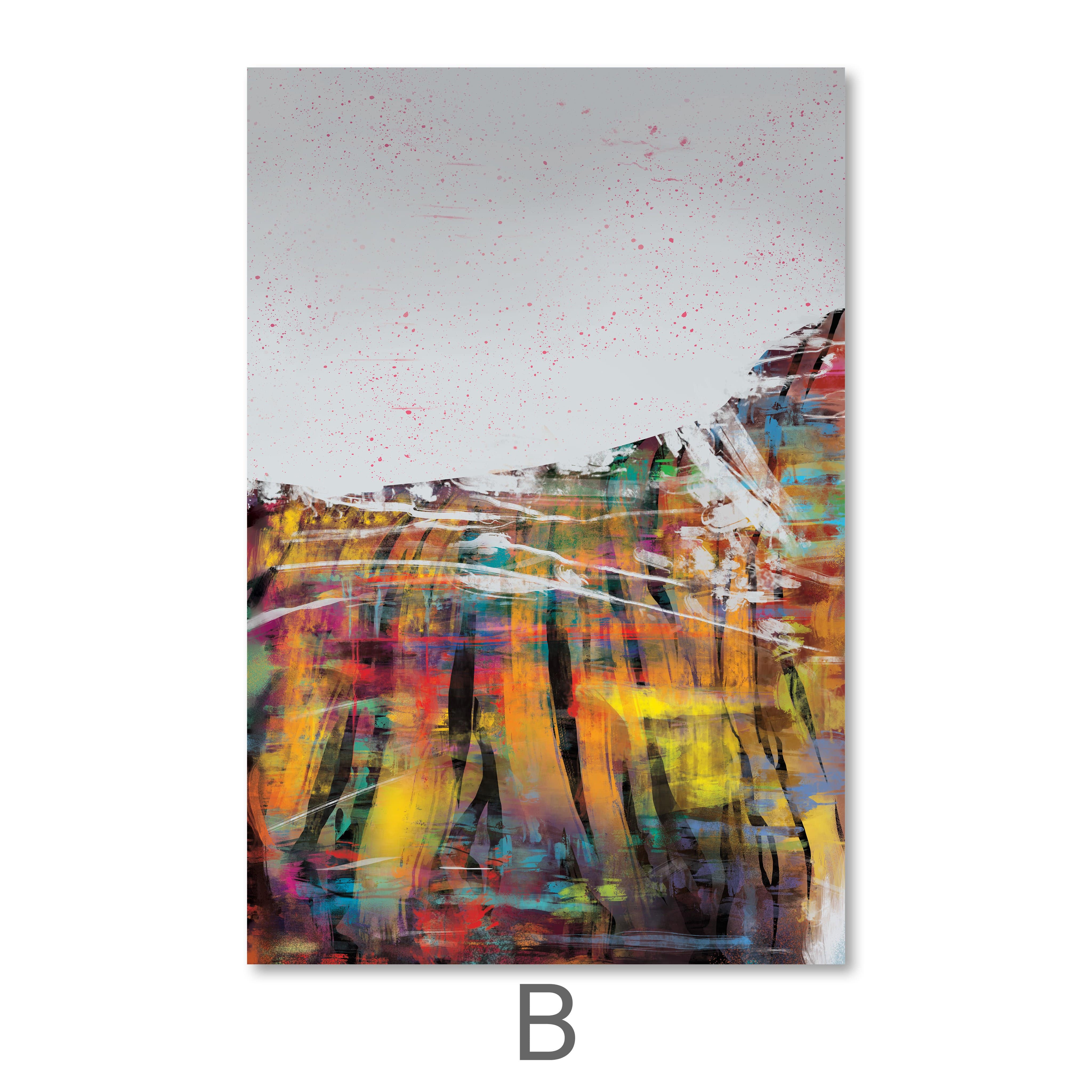 Graffiti Tiger Canvas Art B / 40 x 60cm / Unframed Canvas Print Clock Canvas