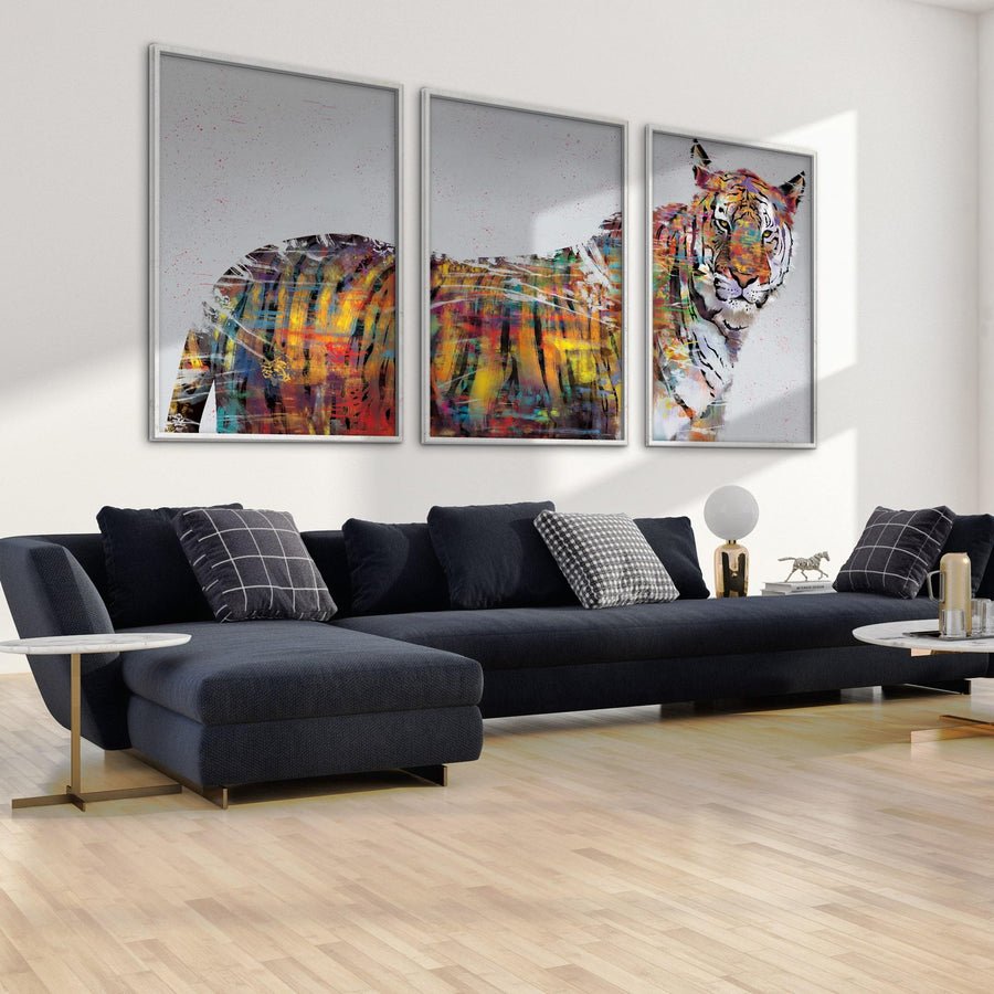 Graffiti Tiger Canvas Art Clock Canvas