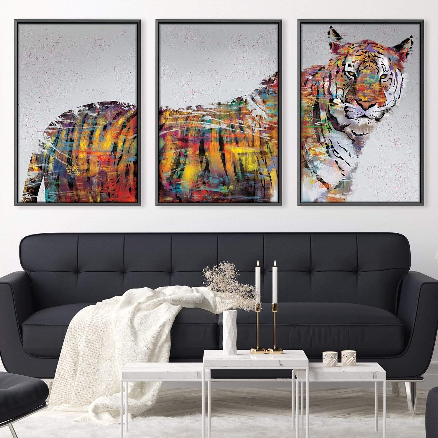 Graffiti Tiger Canvas Set of 3 / 12 x 18in / Canvas product thumbnail