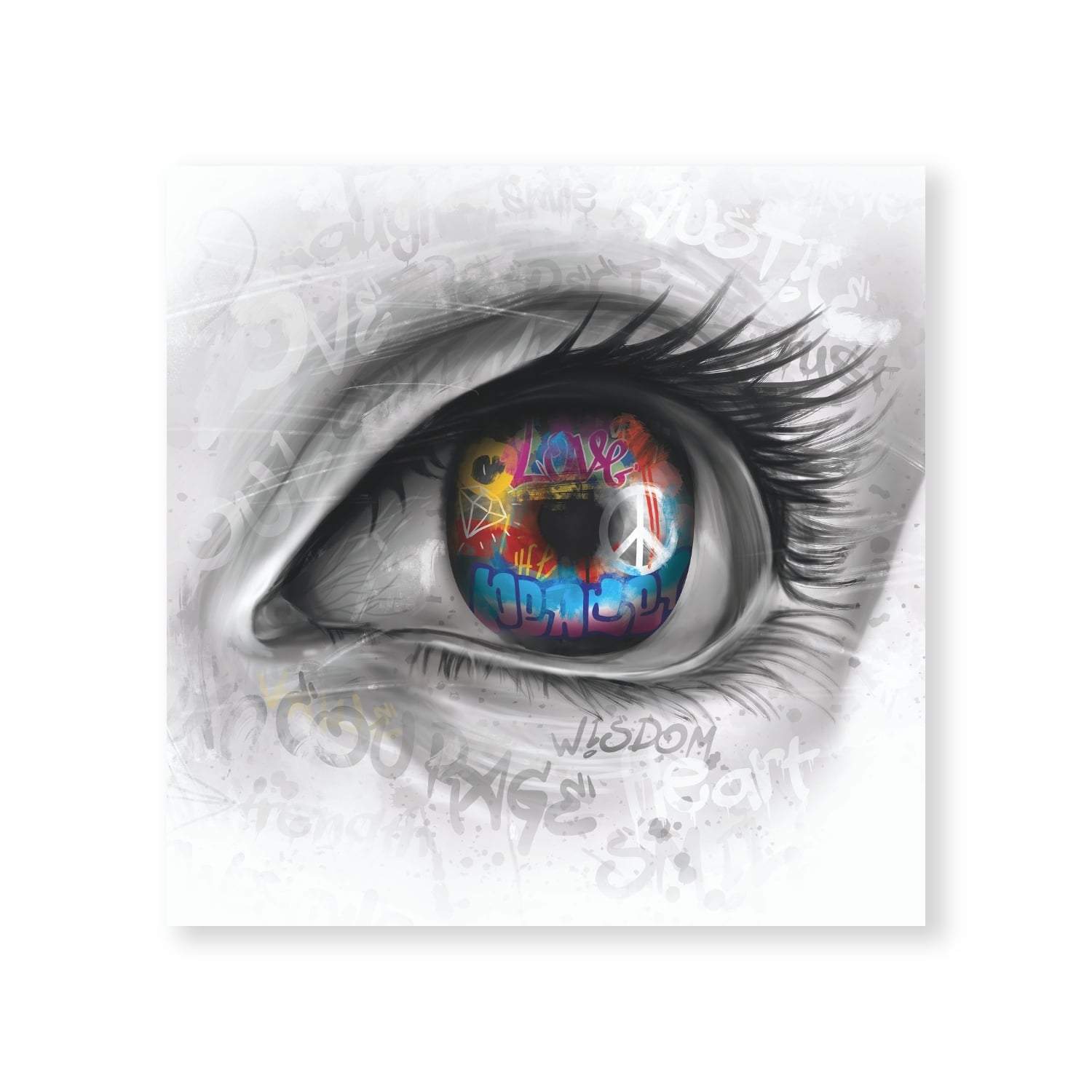 Graffiti Vision Canvas Art Clock Canvas