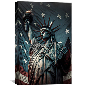 Grand Liberty Canvas Art Clock Canvas