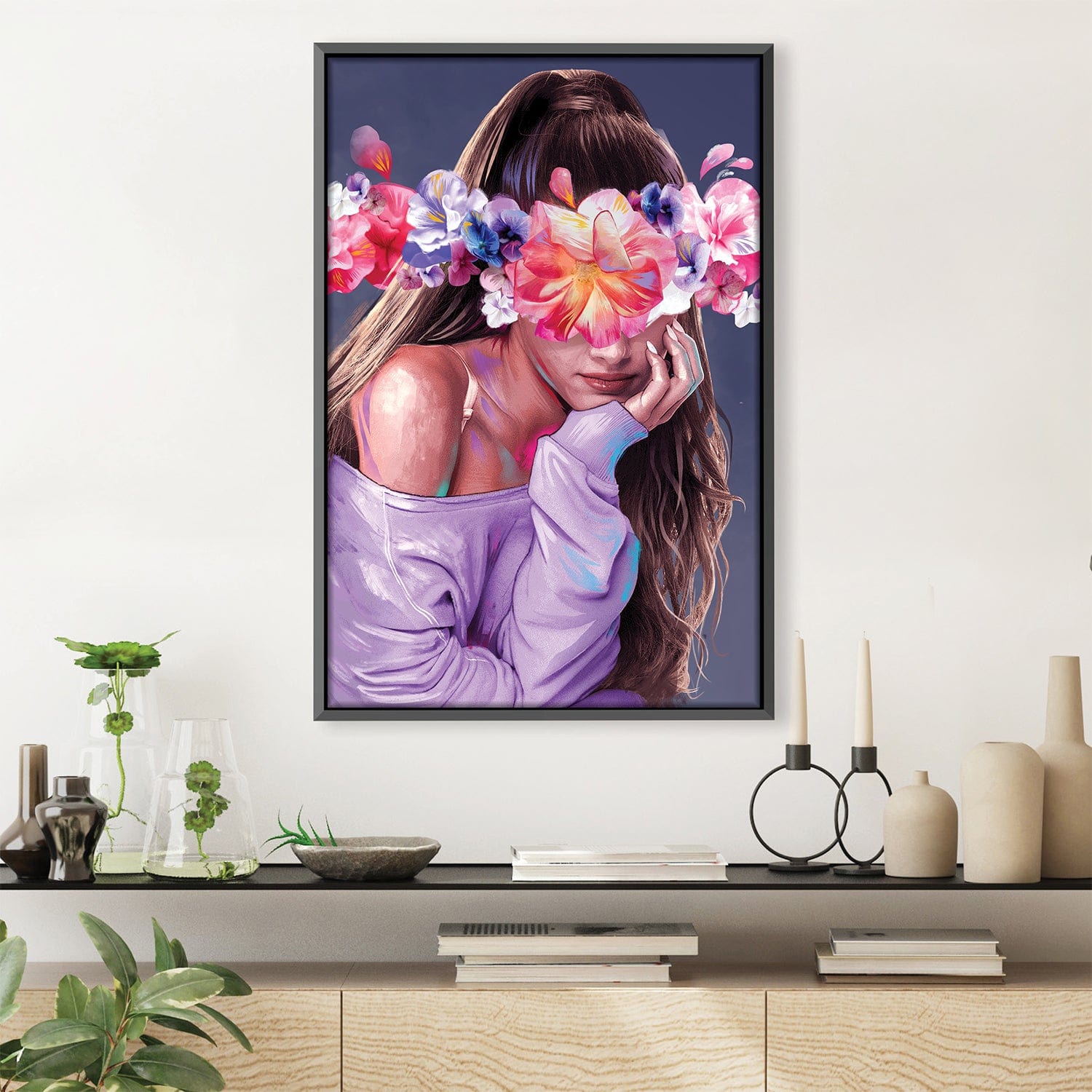 Grande Bouquet Canvas Art Clock Canvas