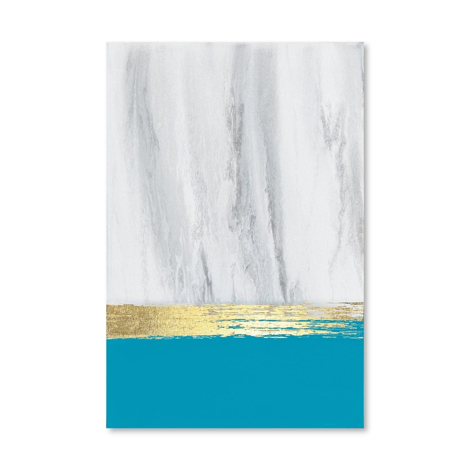 Granite Gold Canvas Art Clock Canvas