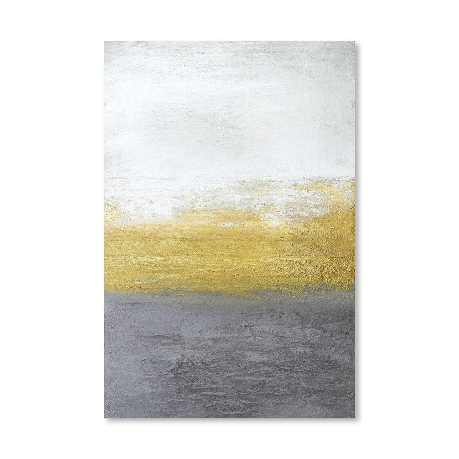 Gray And Gold Canvas Art Clock Canvas