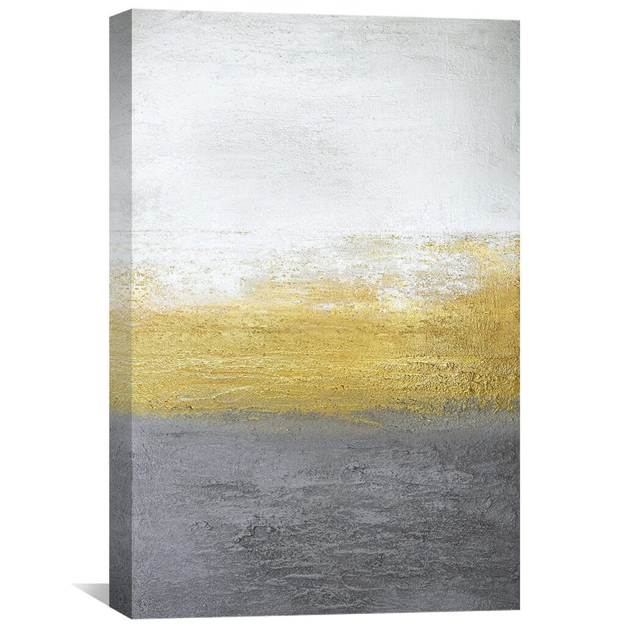 Gray And Gold Canvas Art 30 x 45cm / Unframed Canvas Print Clock Canvas