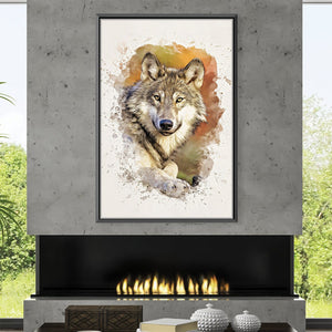 Gray Wolf Canvas Art 30 x 45cm / Unframed Canvas Print Clock Canvas