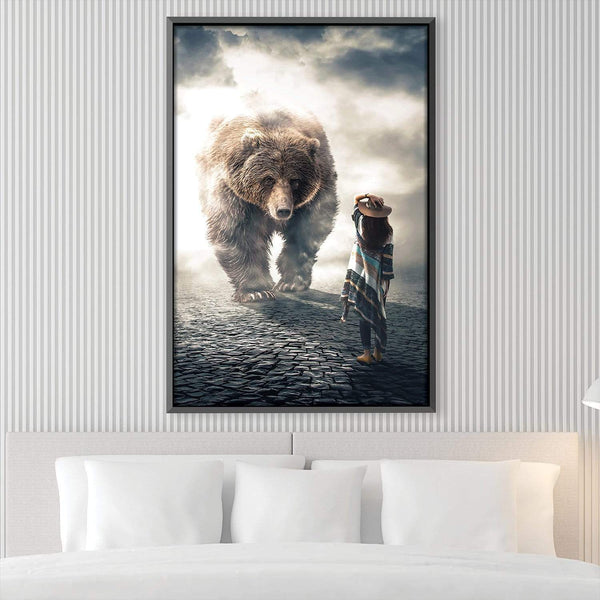 Great Grizzly Canvas Art Clock Canvas