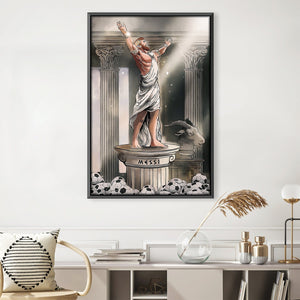 Greek God Messi Canvas Art 30 x 45cm / Unframed Canvas Print Clock Canvas