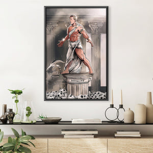 Greek God Ronaldo Canvas Art 30 x 45cm / Unframed Canvas Print Clock Canvas