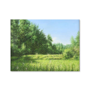 Green Pastures Oil Painting Oil Clock Canvas