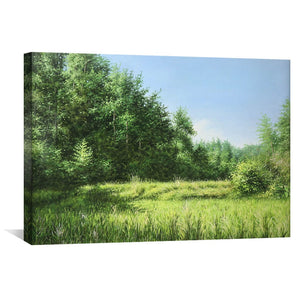 Green Pastures Oil Painting Oil Clock Canvas