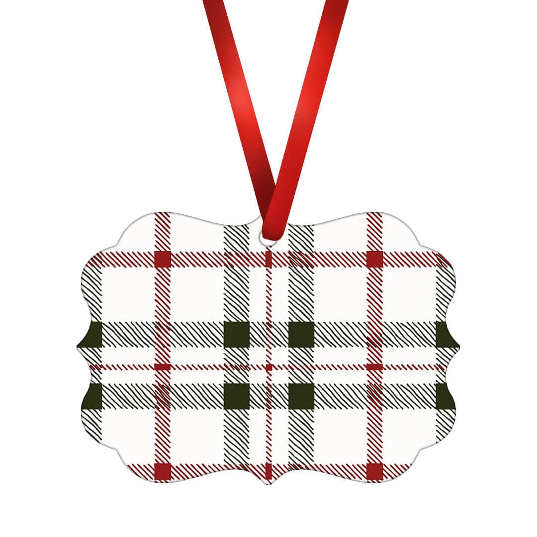 Green Red Plaid Ornament product thumbnail