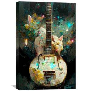 Gretsch Guitar Canvas Art Clock Canvas