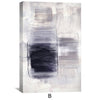 Grey Stroke Abstract Canvas Art Clock Canvas