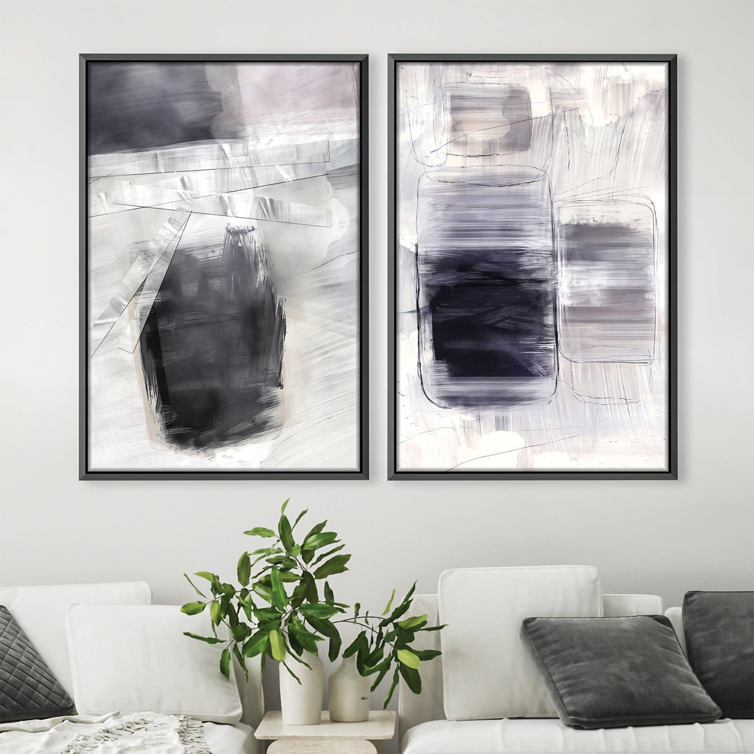 Grey Stroke Abstract Canvas product thumbnail