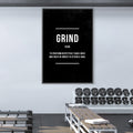Grind Canvas Art Clock Canvas