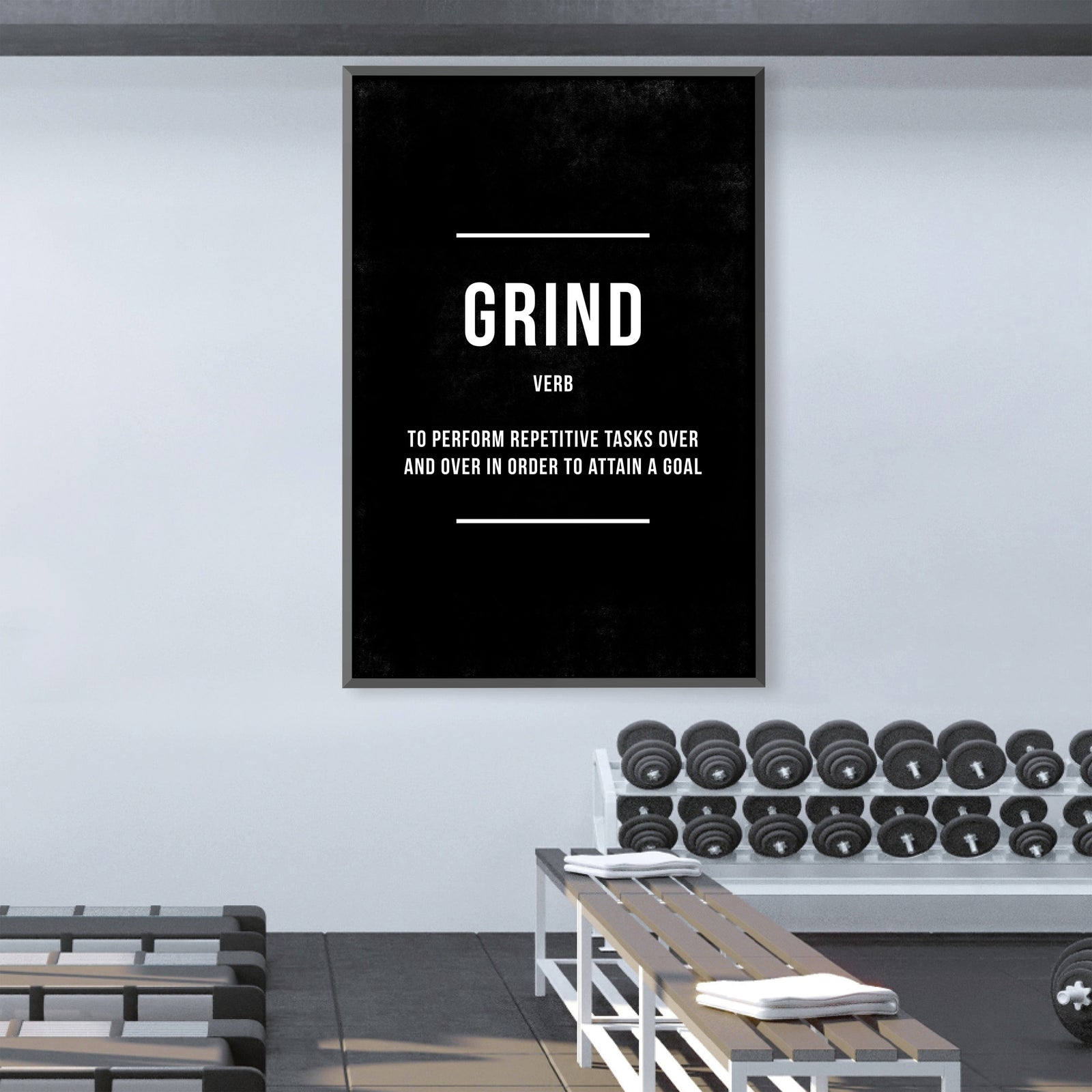 Grind Canvas Art Clock Canvas