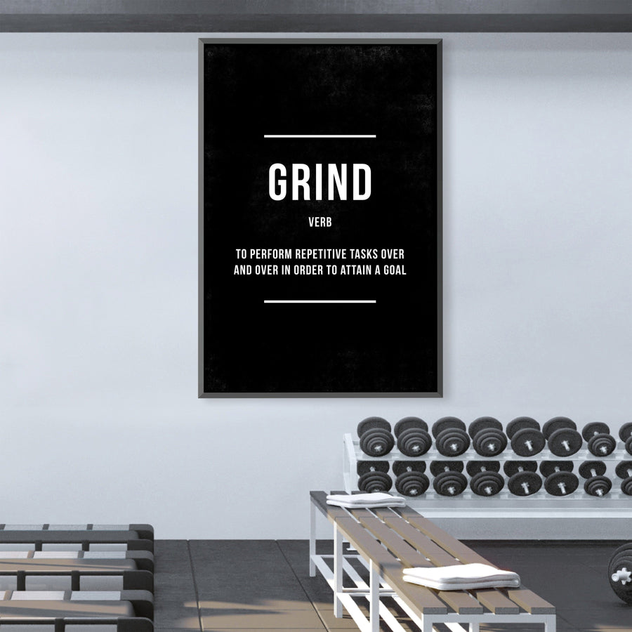 Grind Canvas Art Clock Canvas
