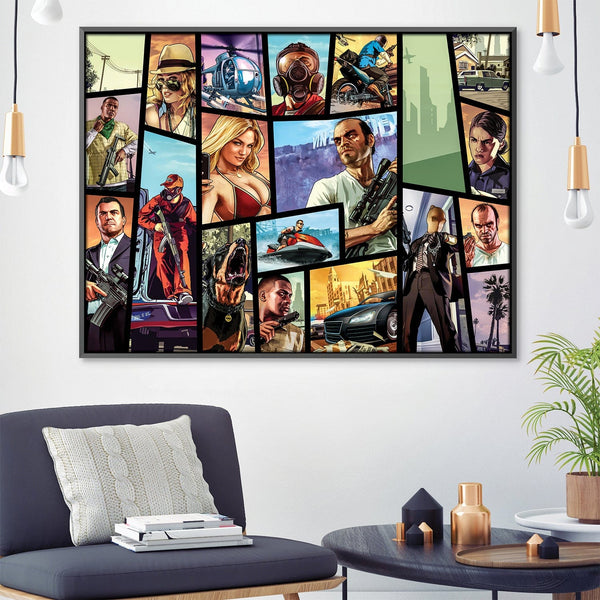 GTA5 Canvas Art Clock Canvas