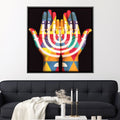 Hands of the Menorah Canvas Art Clock Canvas