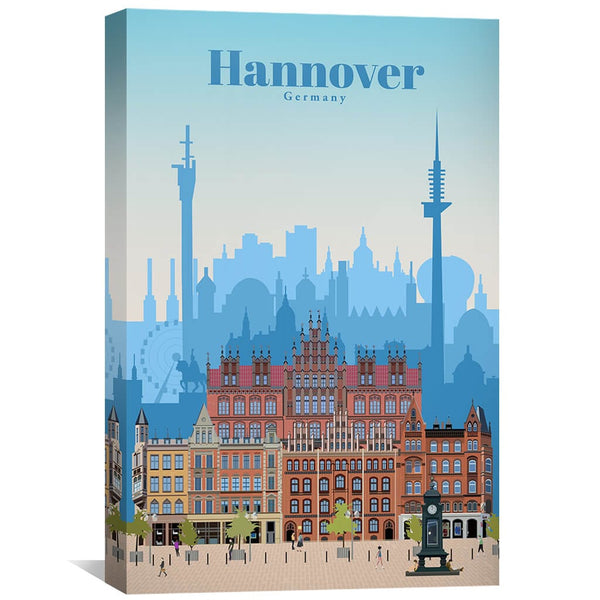 Hannover Canvas - Studio 324 Art 30 x 45cm / Unframed Canvas Print Clock Canvas