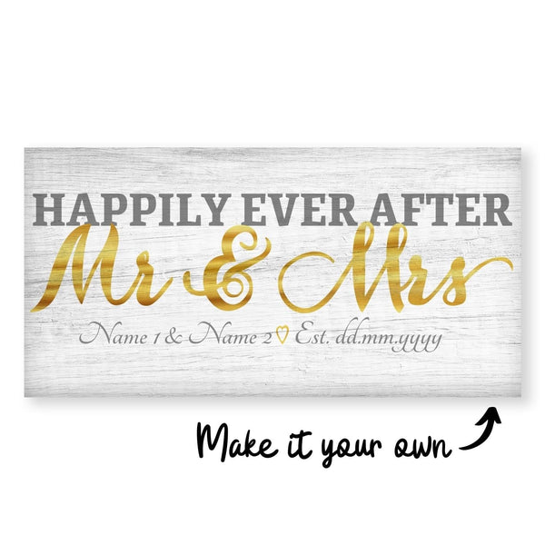 Happily Ever After Canvas Art Clock Canvas