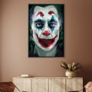 Happy Joker Canvas Art 30 x 45cm / Unframed Canvas Print Clock Canvas