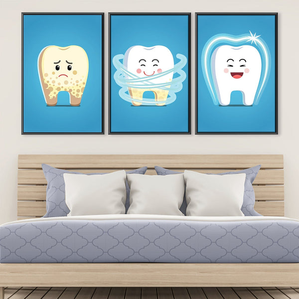 Happy Teeth Canvas Art Clock Canvas