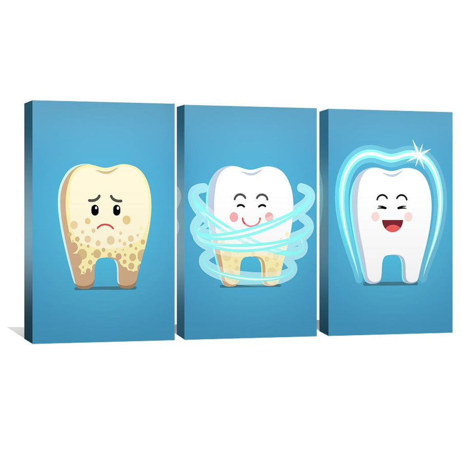 Happy Teeth Canvas Art Clock Canvas