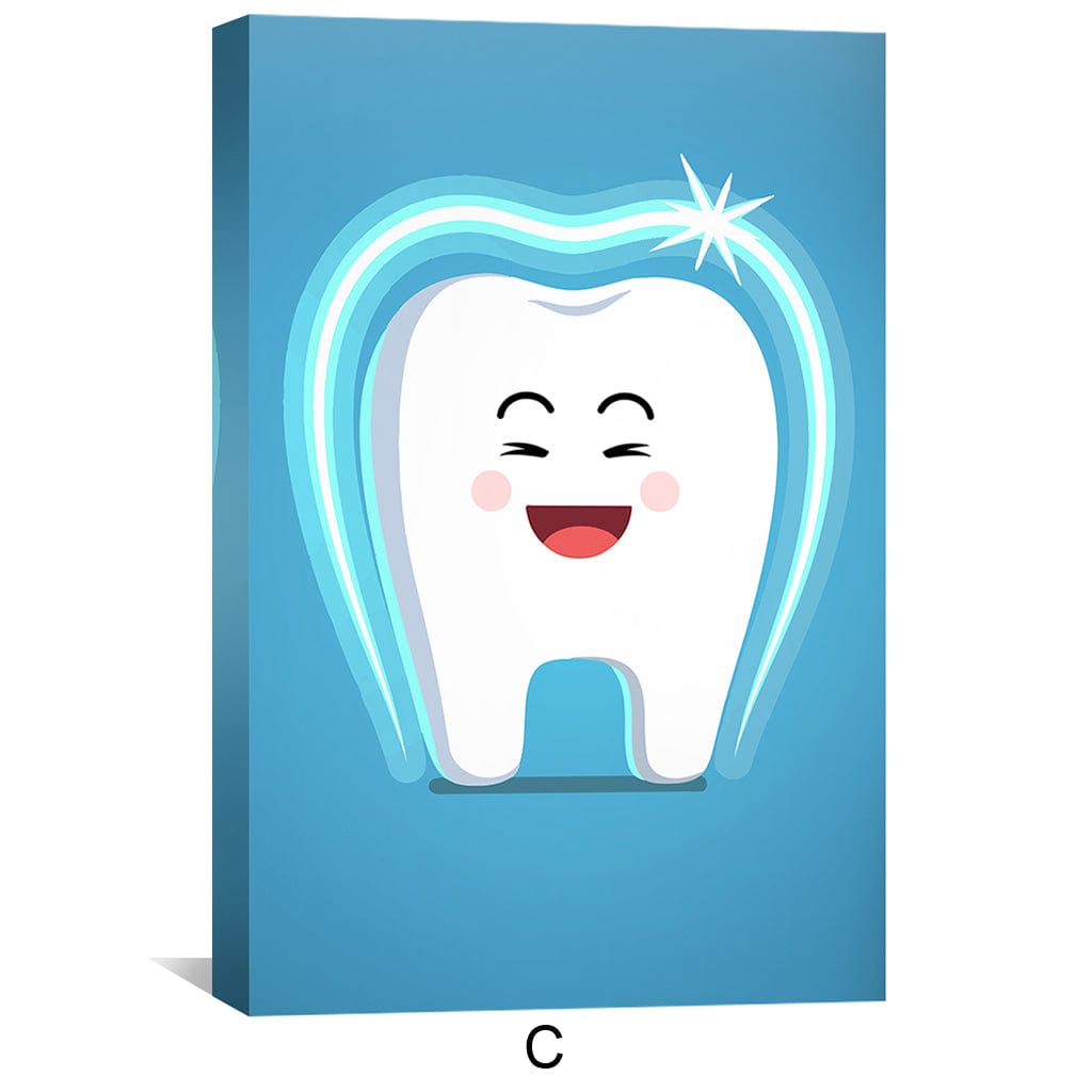 Happy Teeth Canvas Art Clock Canvas
